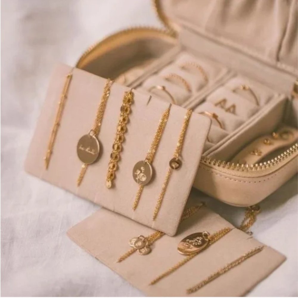 Floral Letter M Initial Dainty Silver/Gold Floral Engraved Boho/Indie Necklace - Picture 15 of 16